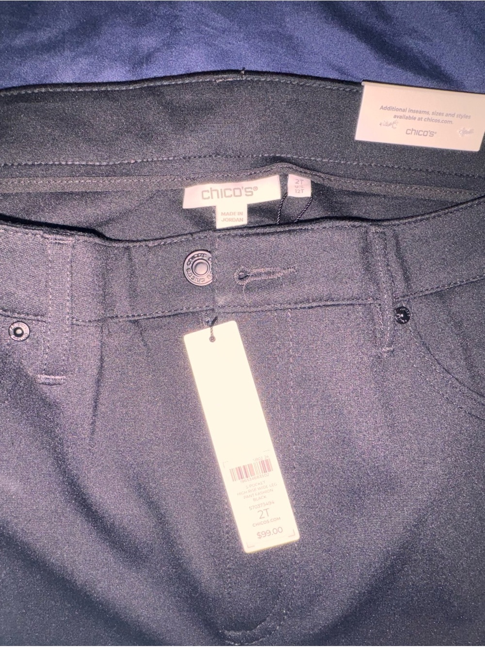 Chico's Black Wide-Leg Ponte Pants